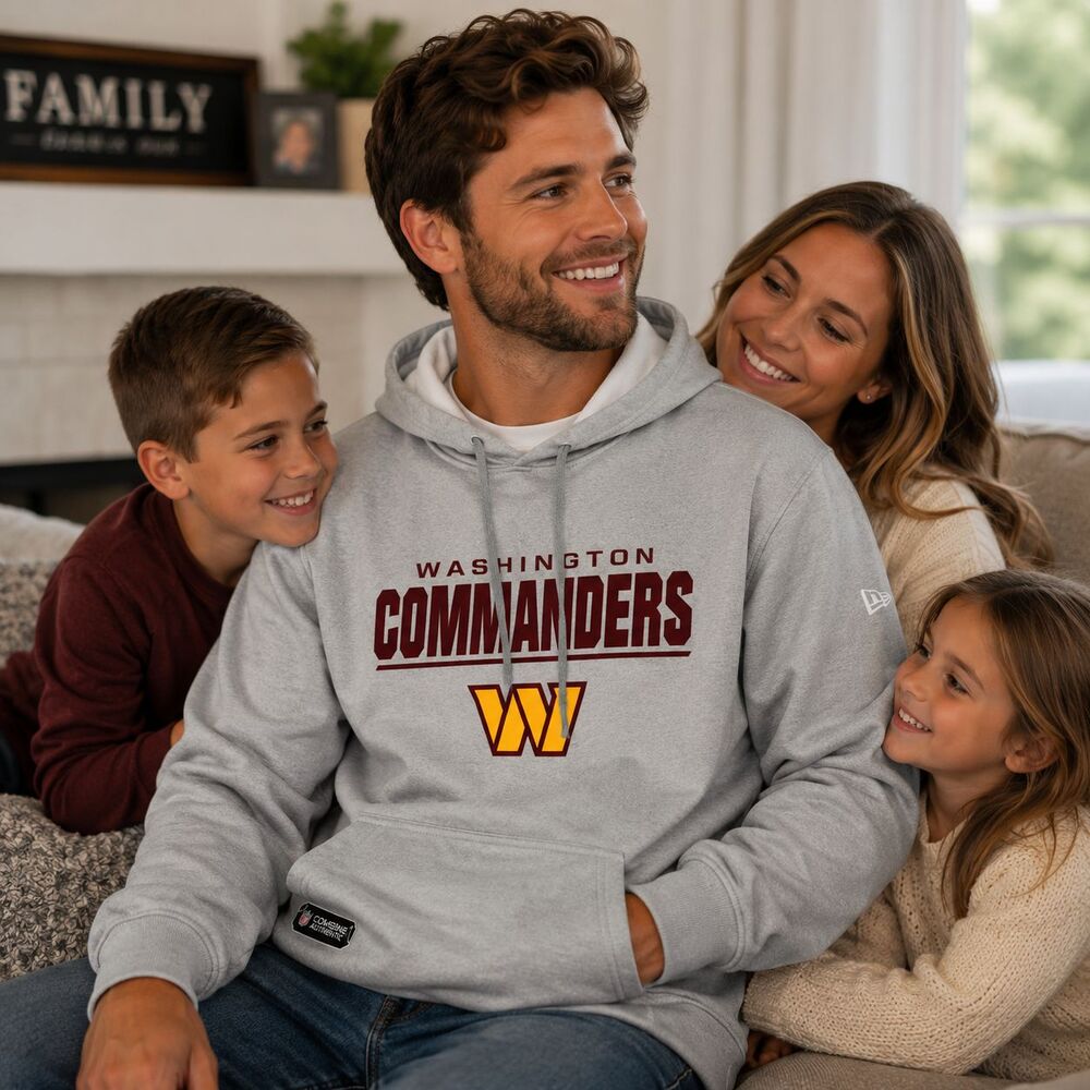 Washington Commanders New Era NFL Combine Authentic Stated Logo Hoodie Men's
